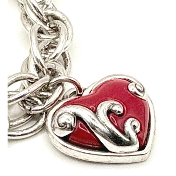 Brighton Heart of Hope Go Red Charm Bracelet - Rare Collectible Early 2000s - Picture 3 of 6
